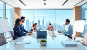 Engaging business meeting showcasing diverse professionals collaborating effectively.