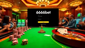 Experience the thrill of 6666bet Login at a luxurious casino with vibrant tables and exciting games.