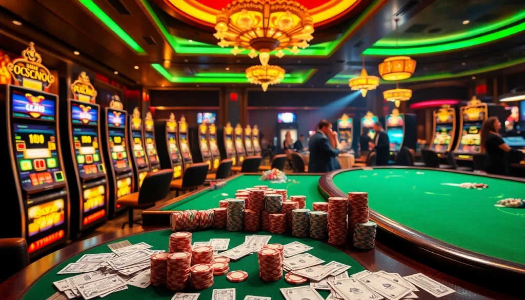 Excited players engaging in high-stakes gambling at an opulent casino focused on obral toto.