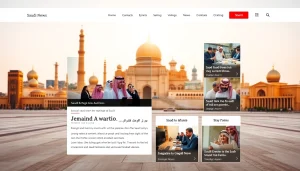 تصفح الأخبار العاجلة على saudiwadi.com مع تصميم عصري وأبرز العناصر الثقافية.
