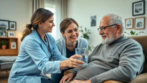 Supporting elderly with in home care austin tx in a warm, inviting living space.