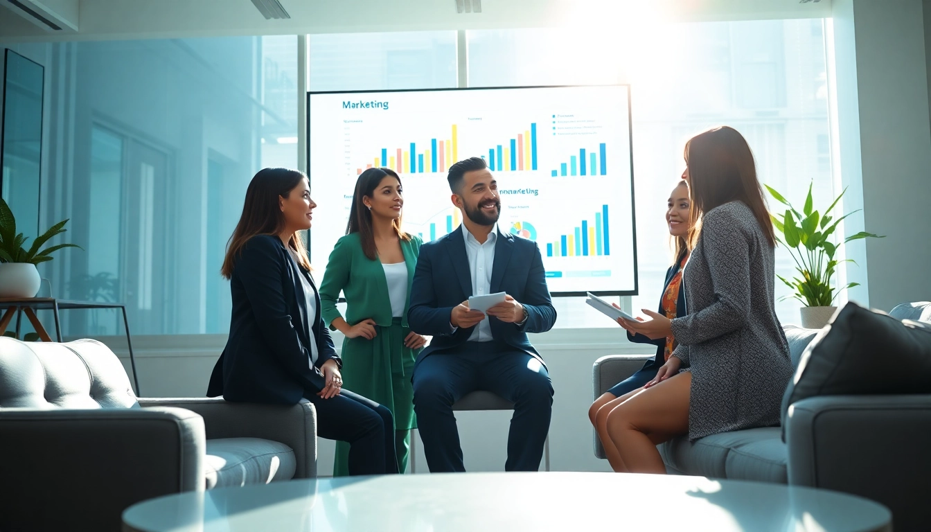 Marketing Consultant working with a team to develop strategies and improve business outcomes.