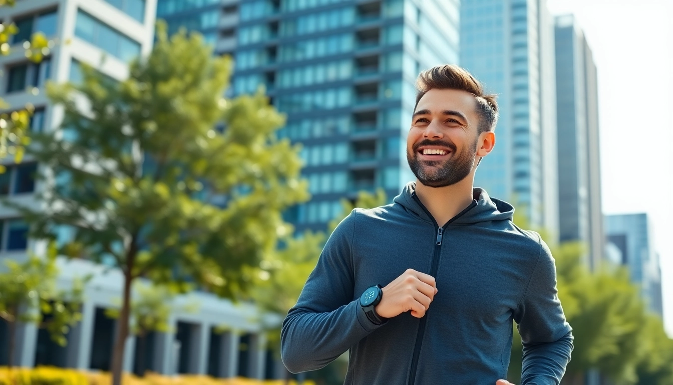 Bewegende man die een gezonde levensstijl promoot op https://menlife.be.