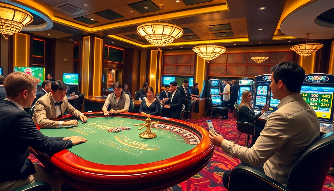 Experience thrilling gameplay at AU88's luxurious casino with poker, roulette, and slot machines.