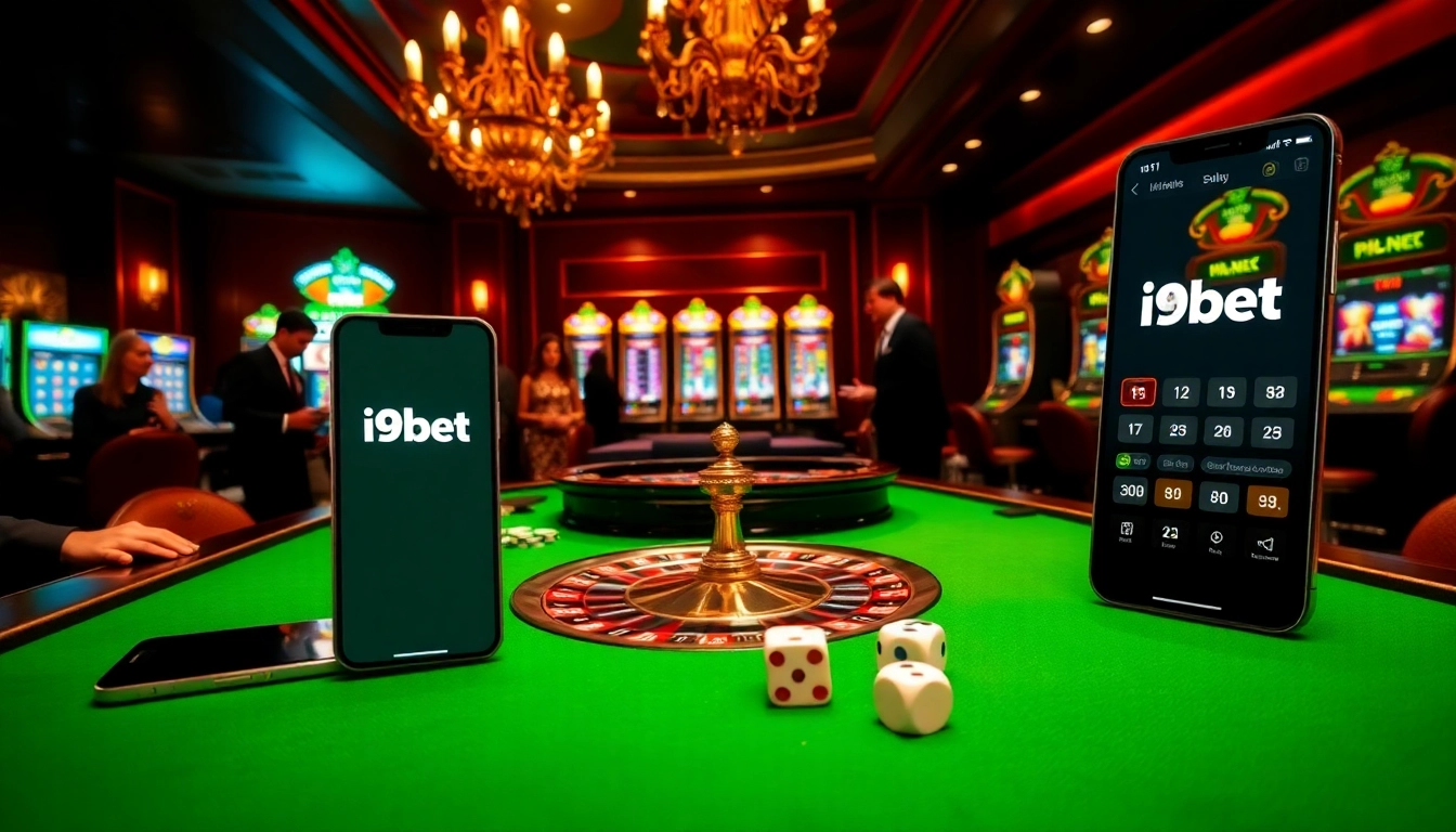 Experience excitement at i9bet 100k casino tables filled with vibrant poker chips and a dazzling roulette wheel.
