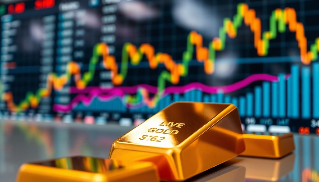 Visual representation of live gold price data on a digital interface showing market activity.