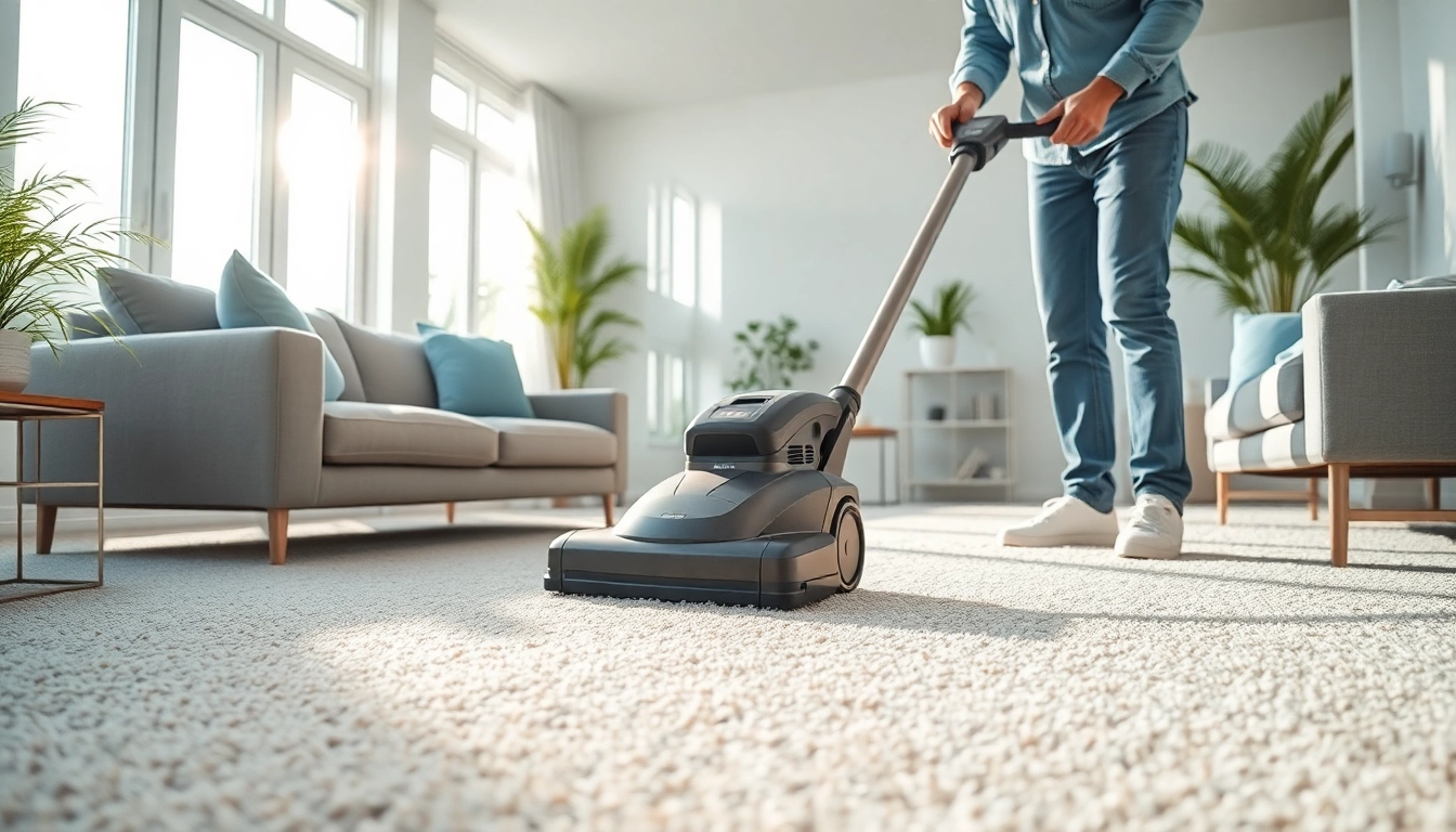 Professional carpet cleaners roseville ca cleaning a home with a high-tech machine.
