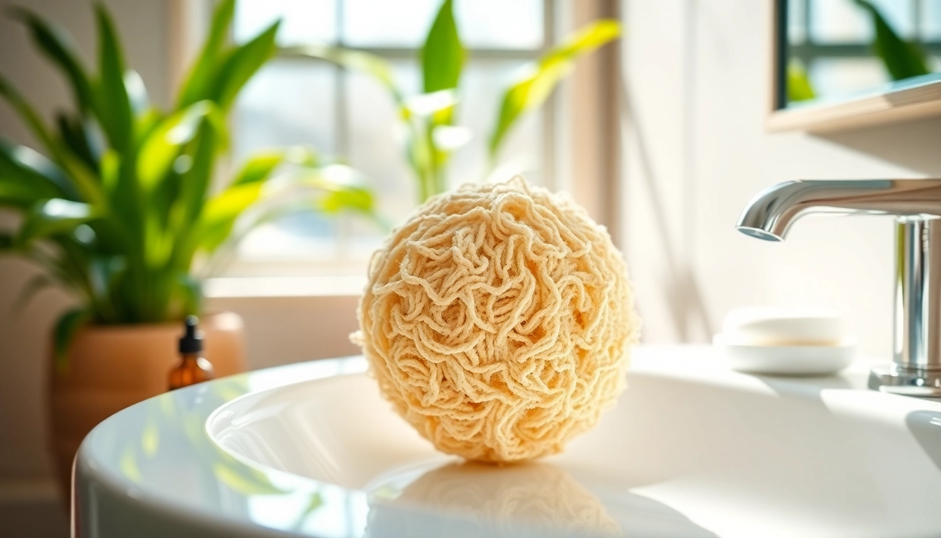 Learn how to clean a loofah naturally with this fresh, sunlit bathroom scene.