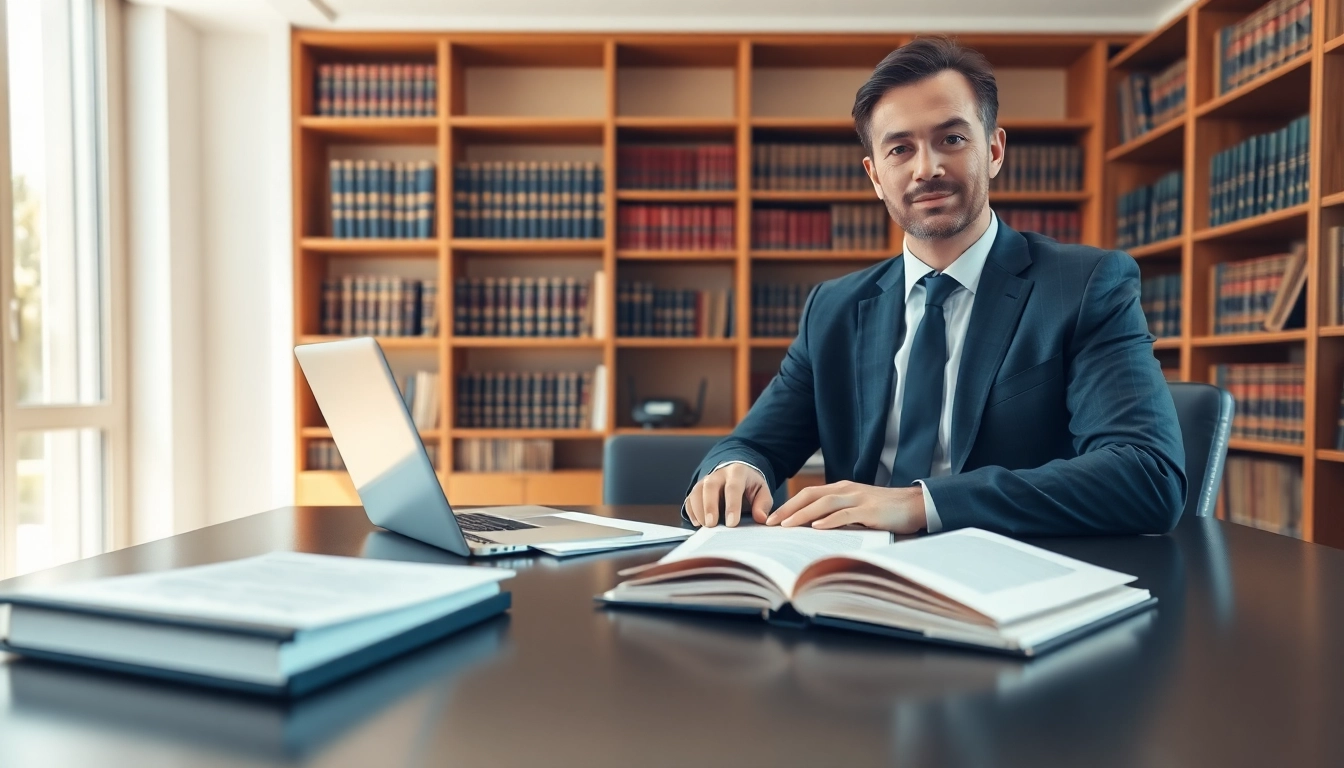 Brio4d lawyer advising a client in a professional office setting with legal documents.