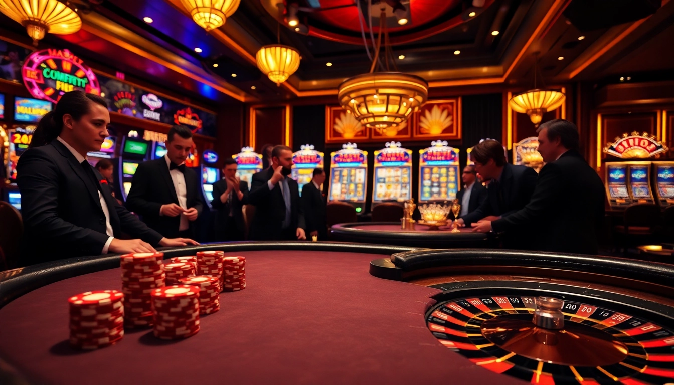 Players engaging at a luxury poker table scene, representing the thrilling atmosphere of https://rr88.navy/.