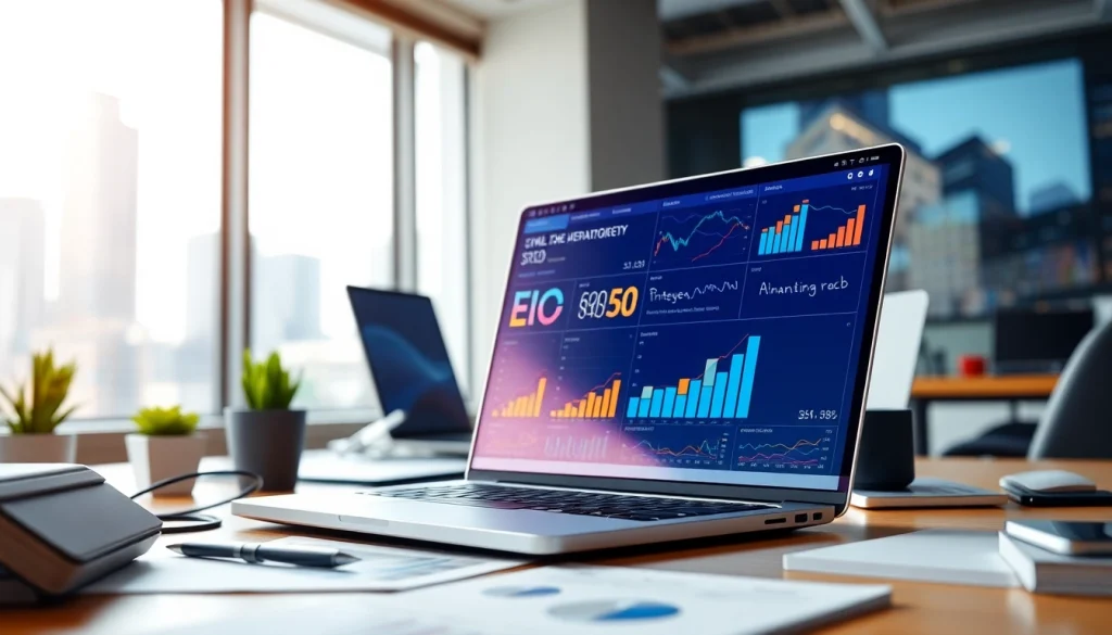 Optimizing SEO Agentur mit KI with advanced analytics tools in a professional workspace.