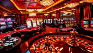 Experience the excitement of xx88 at a sophisticated casino table with vibrant poker chips and a roulette wheel.