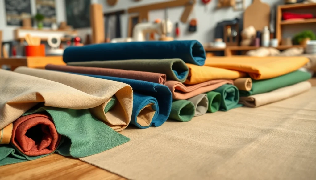 Creëer met katoenen canvasstof in verschillende kleuren, perfect voor creatieve projecten.