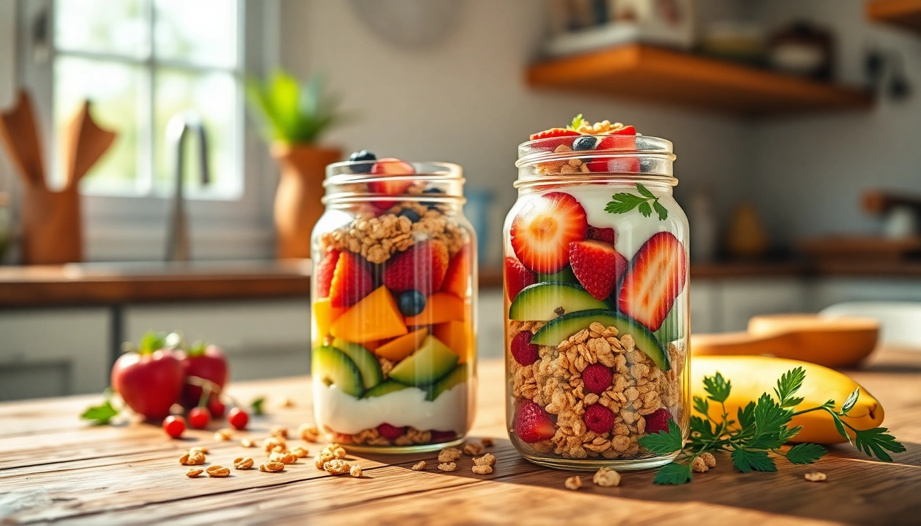 At https://masonjarbreakfast.com, explore delicious mason jar breakfast ideas featuring fresh fruits, granola, and yogurt.