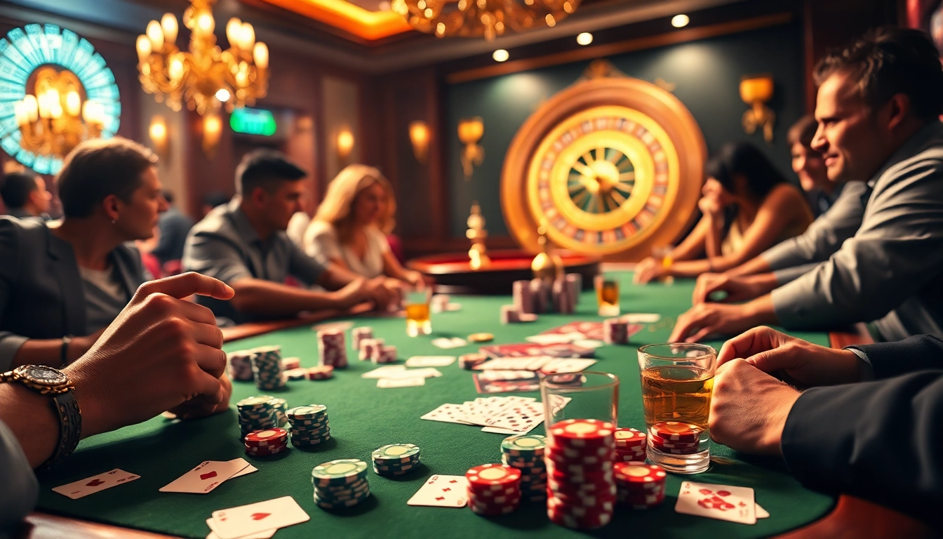 Experience the thrill of idn poker at a vibrant casino table with colorful chips and cards.