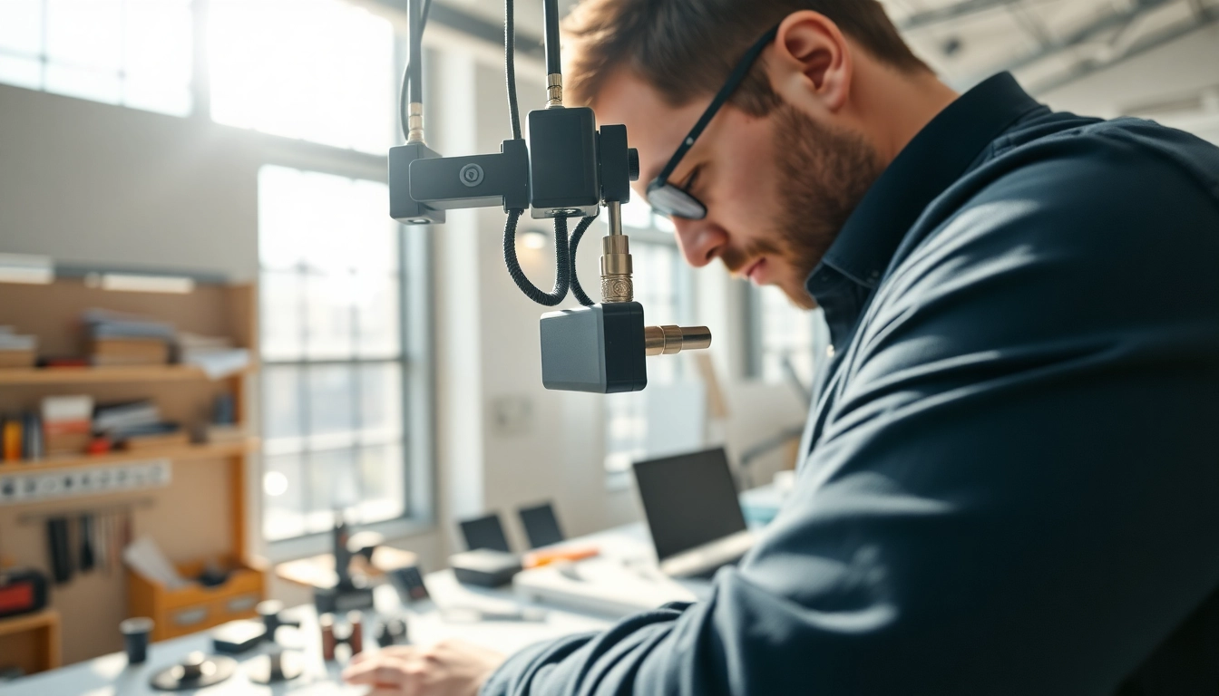 Freelock installation showcased by a technician in a modern office setting.