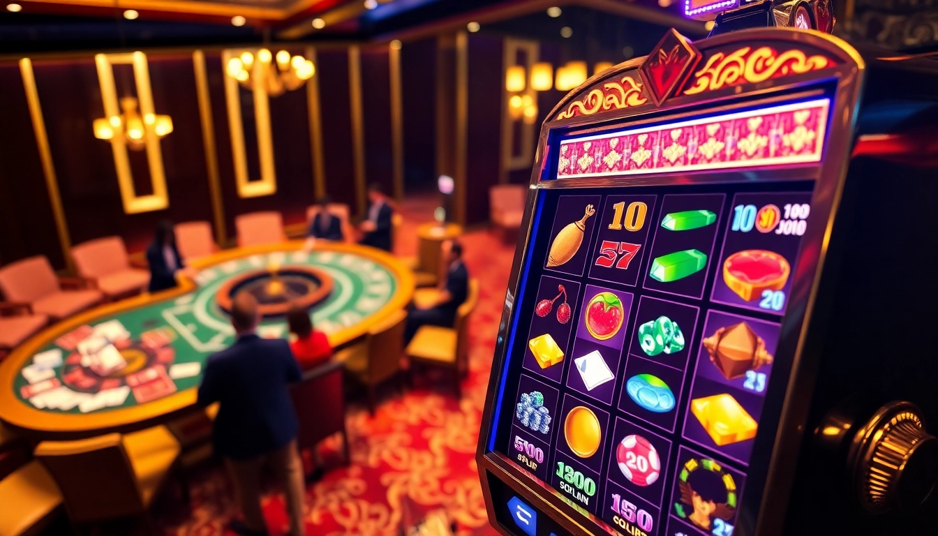 Spin the reels on stus slot gacor in a luxurious casino setting filled with vibrant colors.