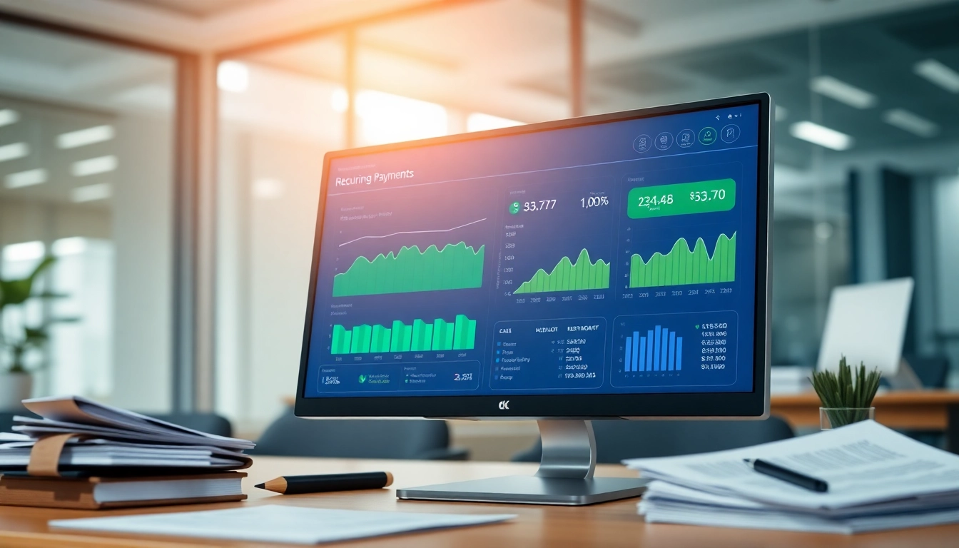 Visualize recurring payments illustrated through a financial dashboard, enhancing payment tracking accuracy.