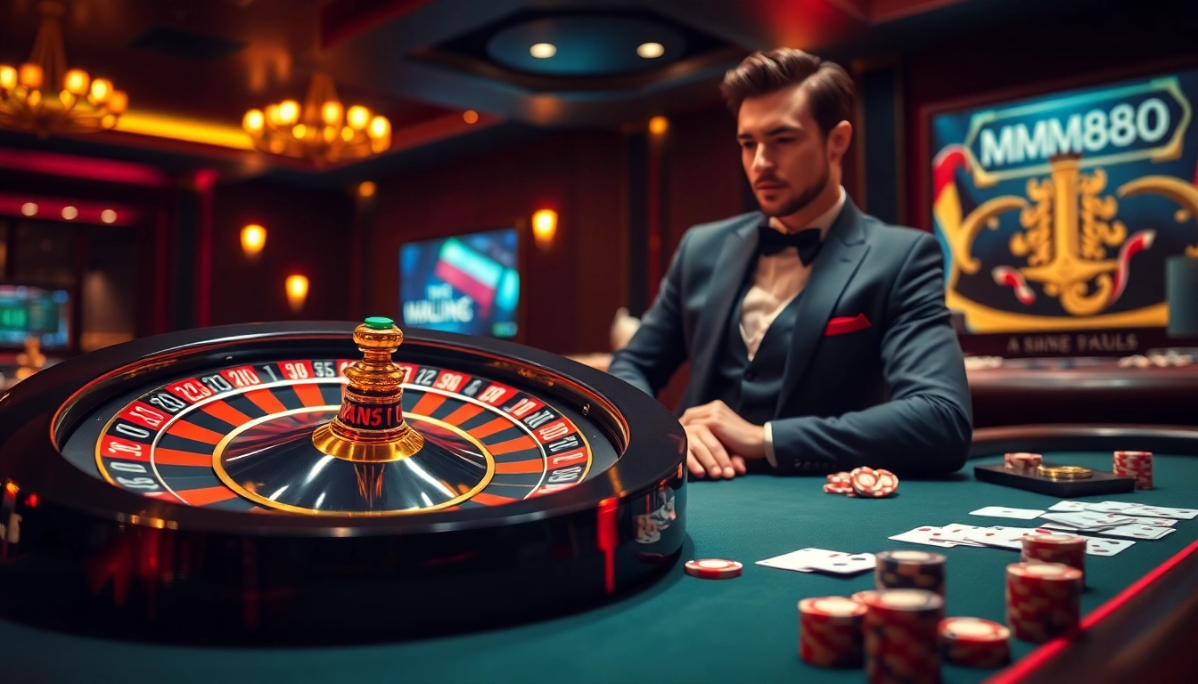 Experience the thrill of gambling on https://mm88.land/ with vibrant casino tables and intense gameplay.
