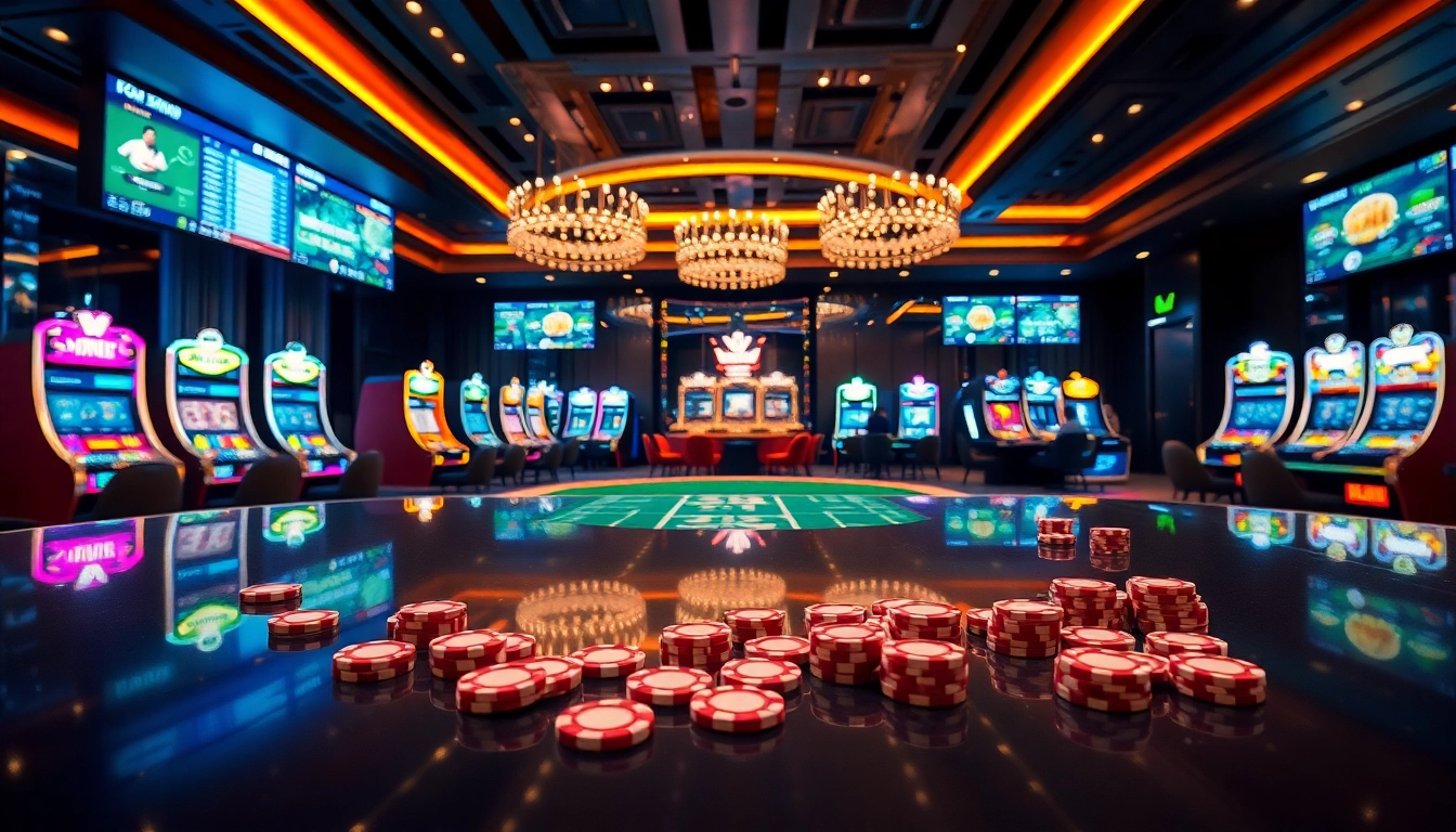 Experience the thrill of online gambling at PS99 with vibrant casino visuals and modern gaming elements.