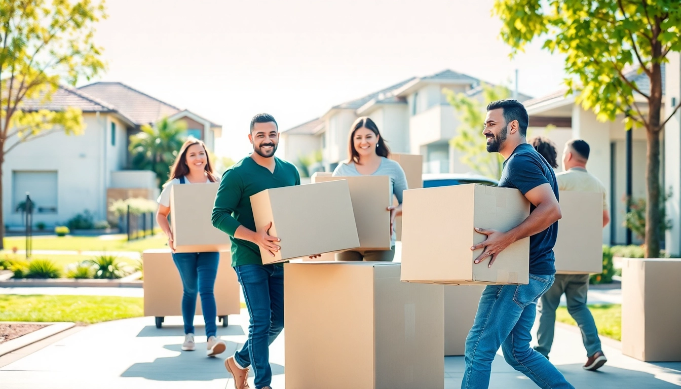 Movers in action showcasing provincial moving & storage services during a bright day.