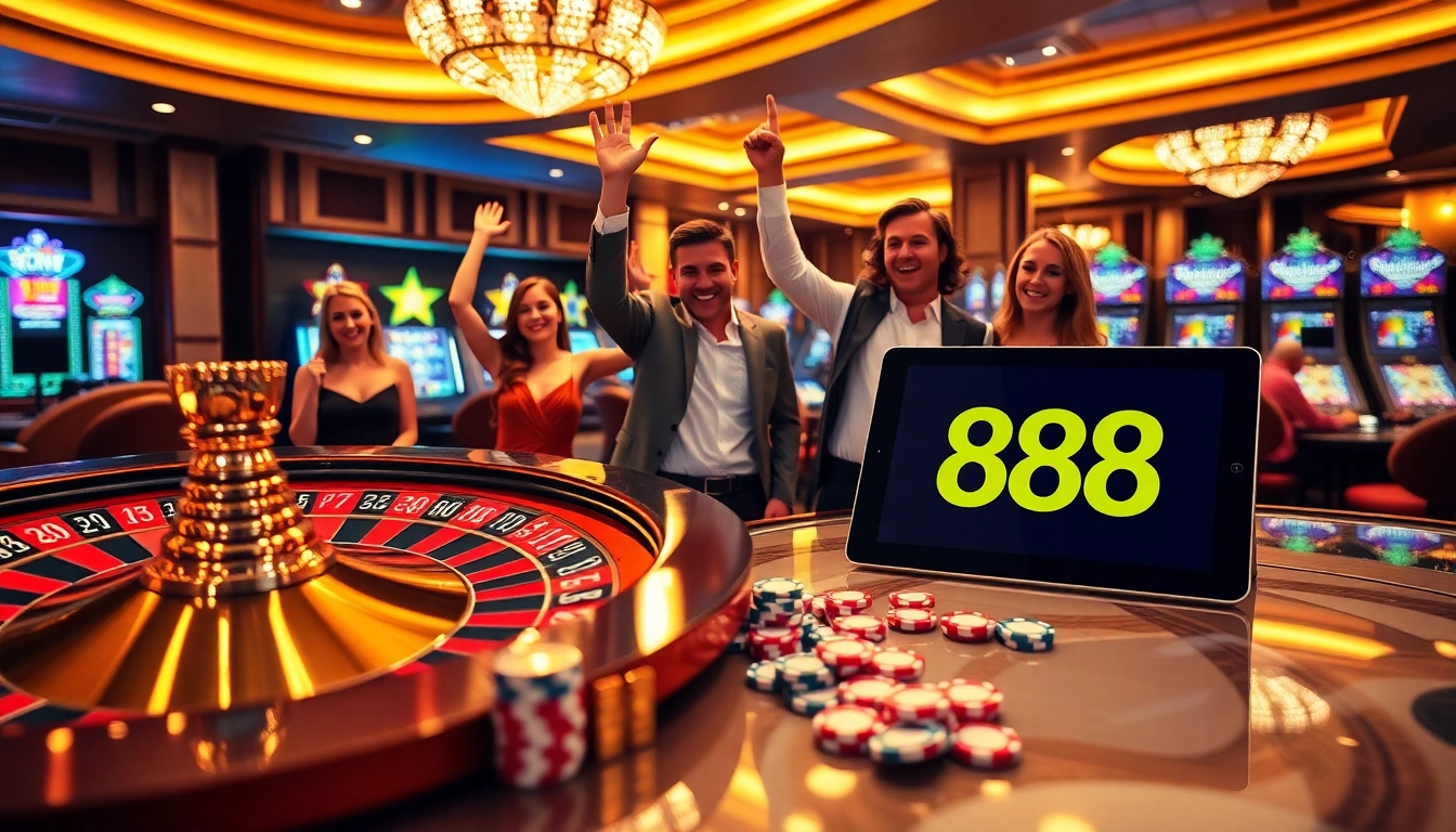 Experience the excitement of 888new casino with dazzling roulette and vibrant poker chips.