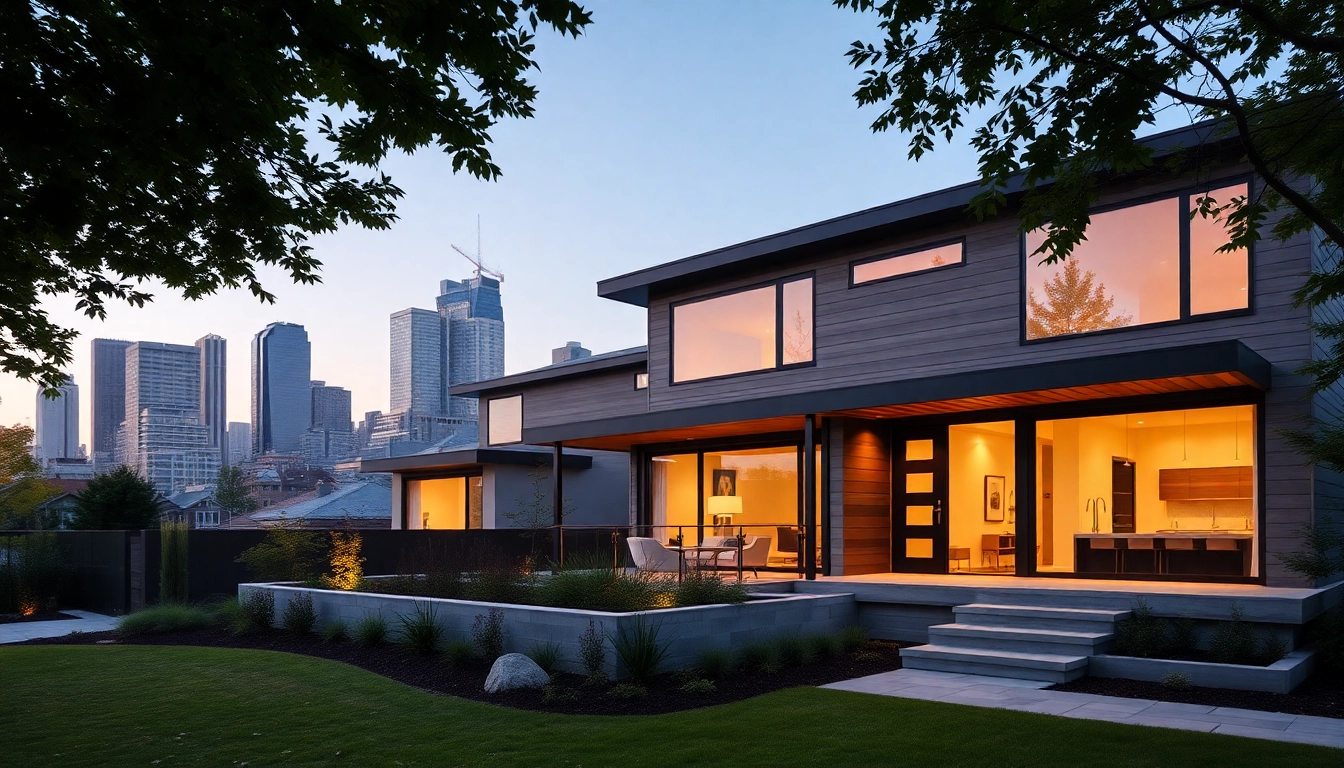 Showcasing Residential architectural services Boston with modern designs and natural elements.