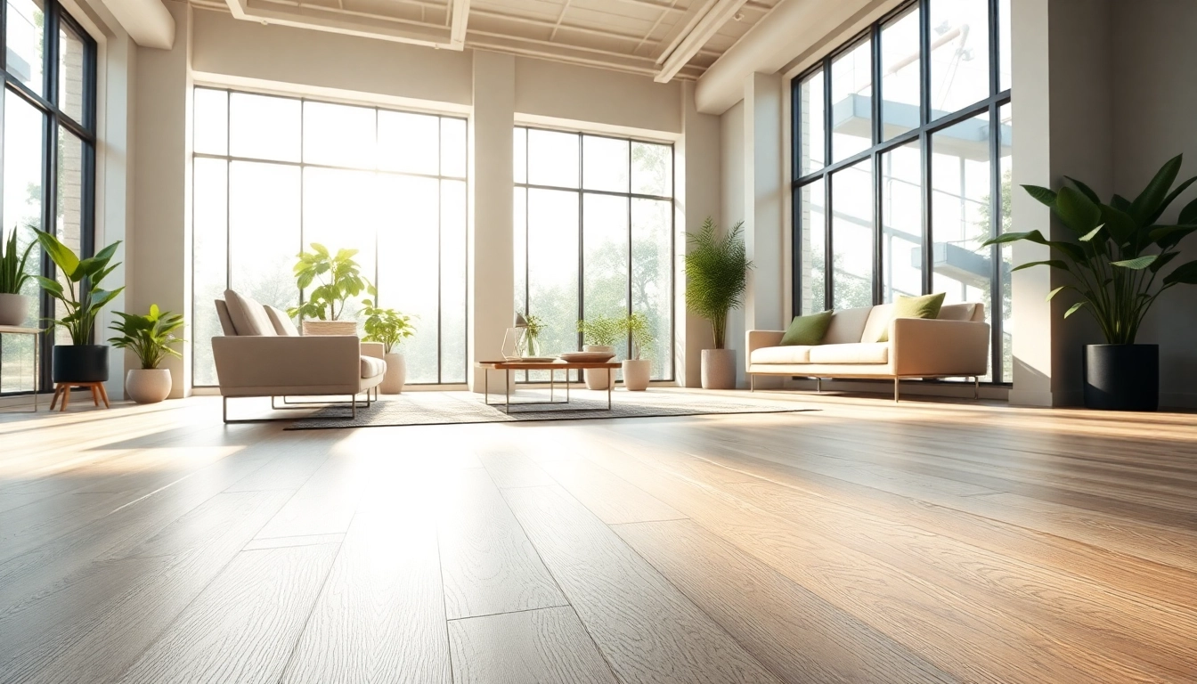 Showcasing vinyl flooring in a contemporary living room with elegant decor.