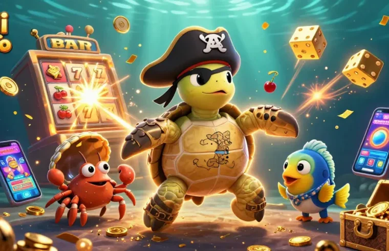Experience thrilling sports betting with judi bola spbo in a vibrant underwater casino scene.